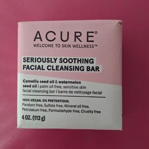 ACURE Seriously Soothing Facial Cleansing Bar Camellia Seed Oil Watermelon 4 oz‎